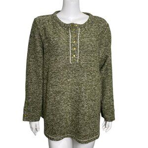 Soft Surroundings Knit Sweater Womens Size 1X Long Sleeve Henley Neckline